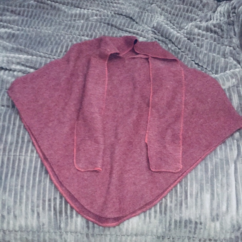100% alpaca maroon poncho